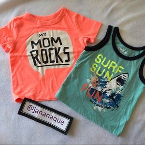 Lot of 2 OshKosh Tops 9m Baby Boy